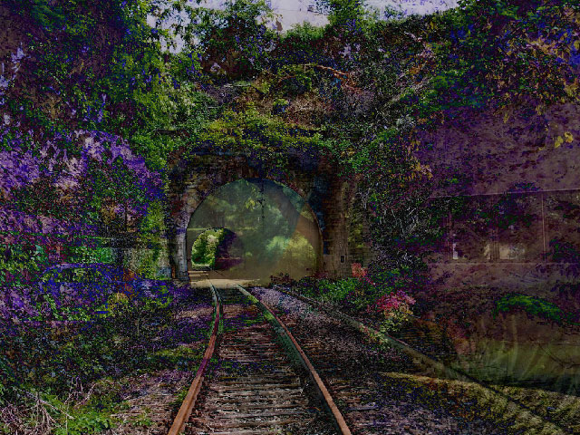 A Recent Entrance to Paradise, the AI-made picture used as the probe's starting image